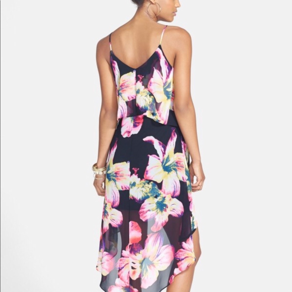 Nordstrom Soprano Navy and Floral High-Low Dress - Picture 5 of 6